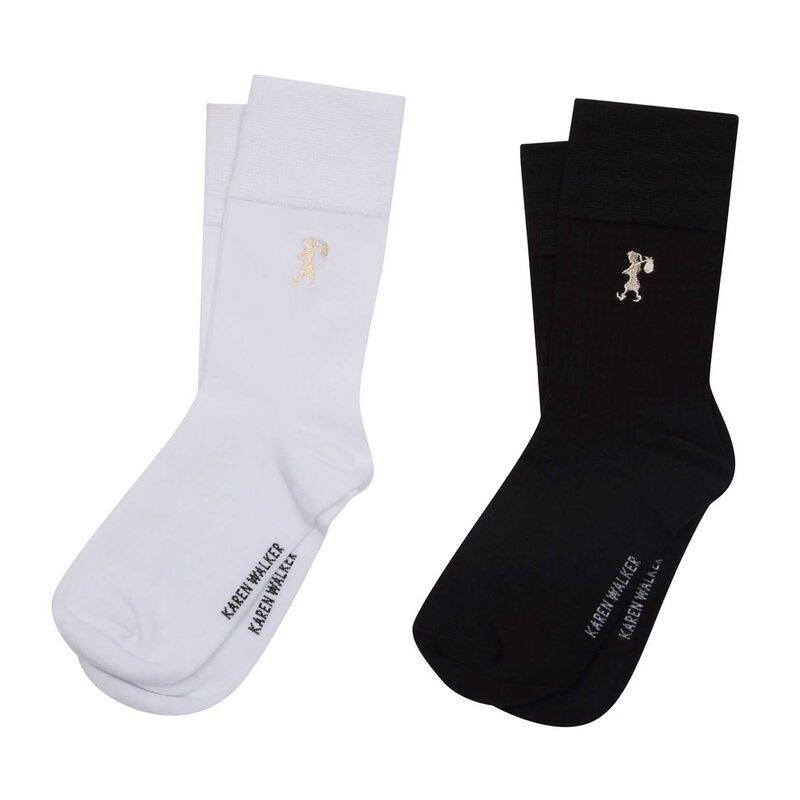 Karen Walker Runaway Embroidered Socks - 2 Pack image number 0